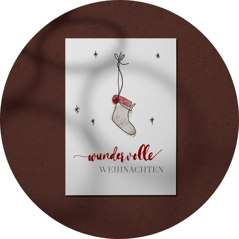 Postkarte - wundervolle WEIHNACHTEN