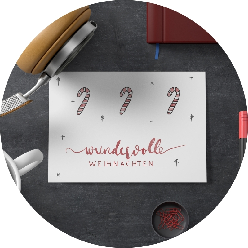 Postkarte - wundervolle WEIHNACHTEN