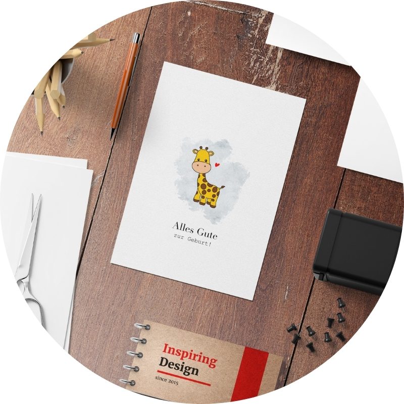 Postkarte - Alles Gute zur Geburt!