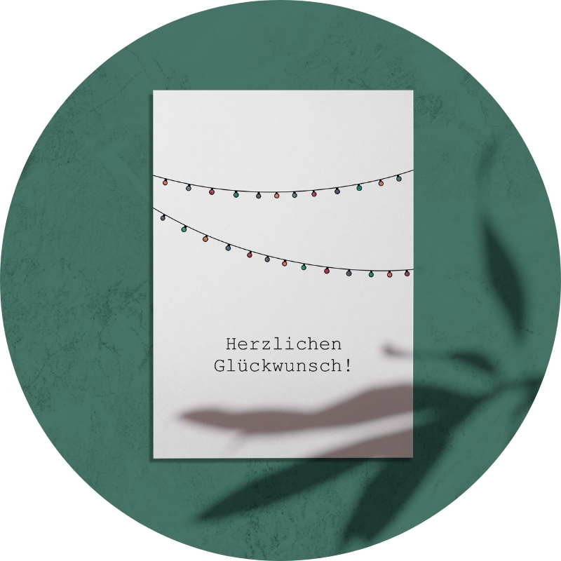 Postkarte - Herzlichen Glückwunsch!