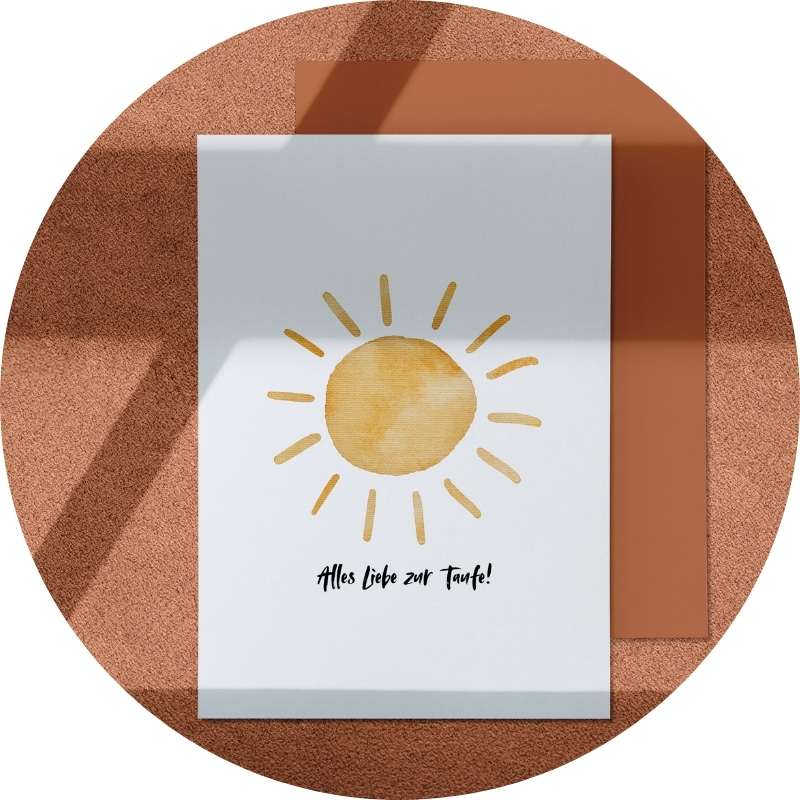 Postkarte - Alles Liebe zur Taufe!