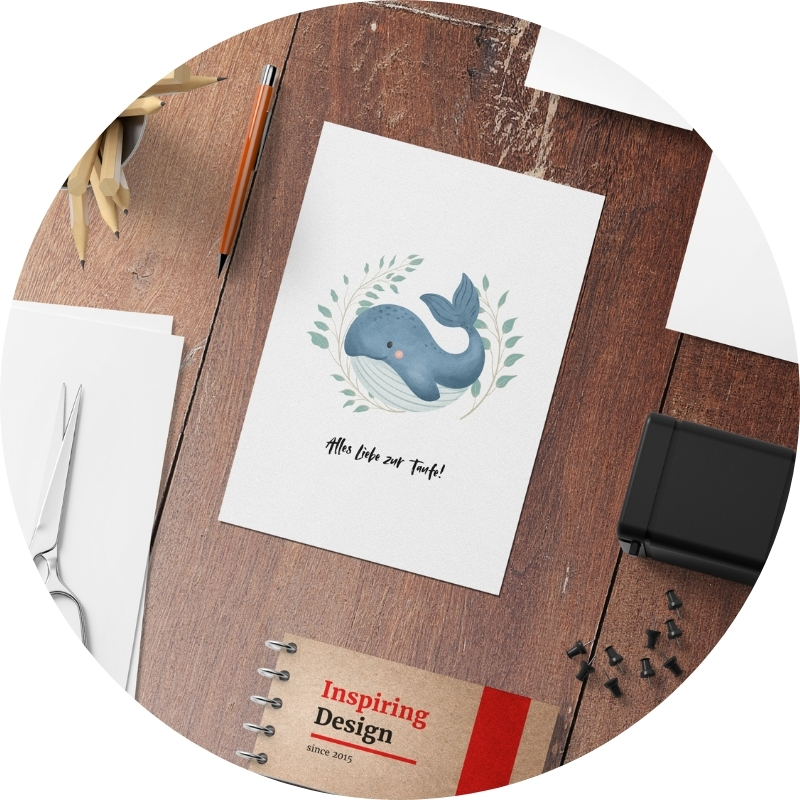 Postkarte - Alles Liebe zur Taufe!