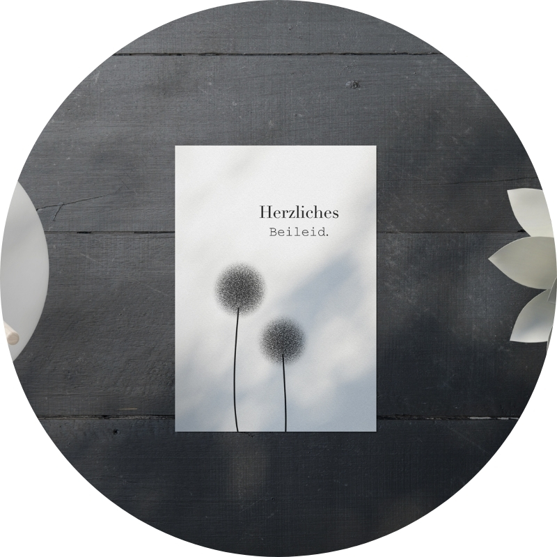 Postkarte - Herzliches Beileid