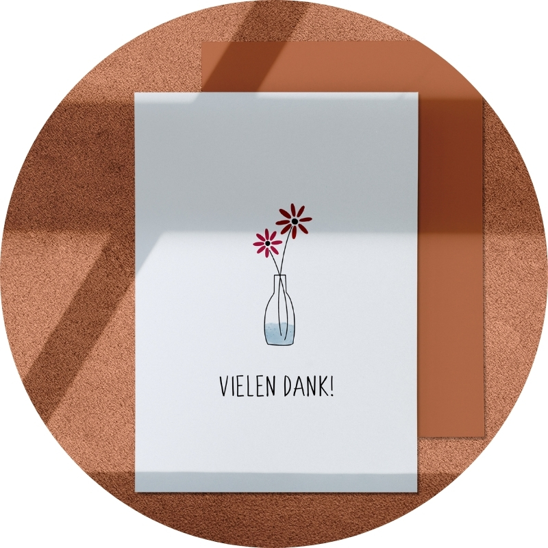 Postkarte - Vielen Dank!