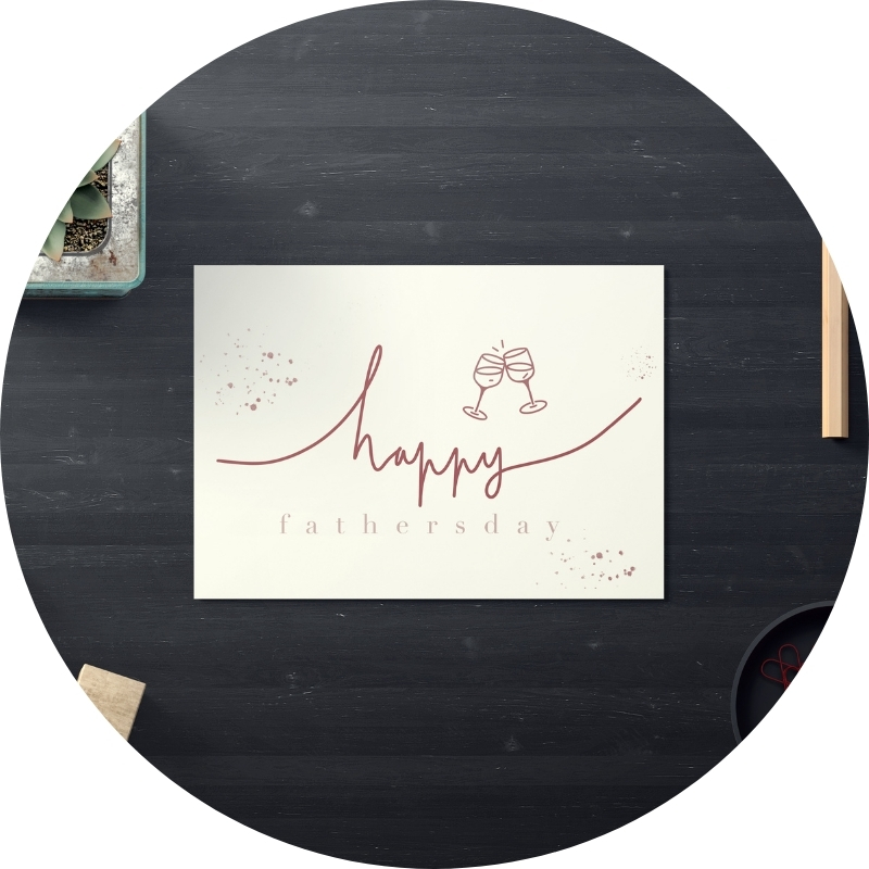 Postkarte - happy fathersday