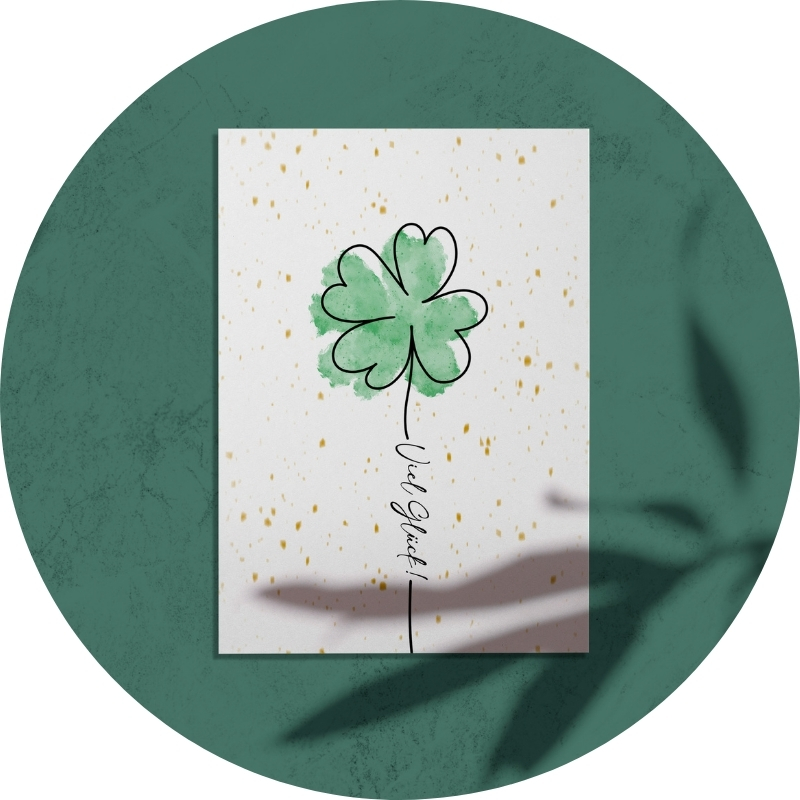 Postkarte - Viel Glück!