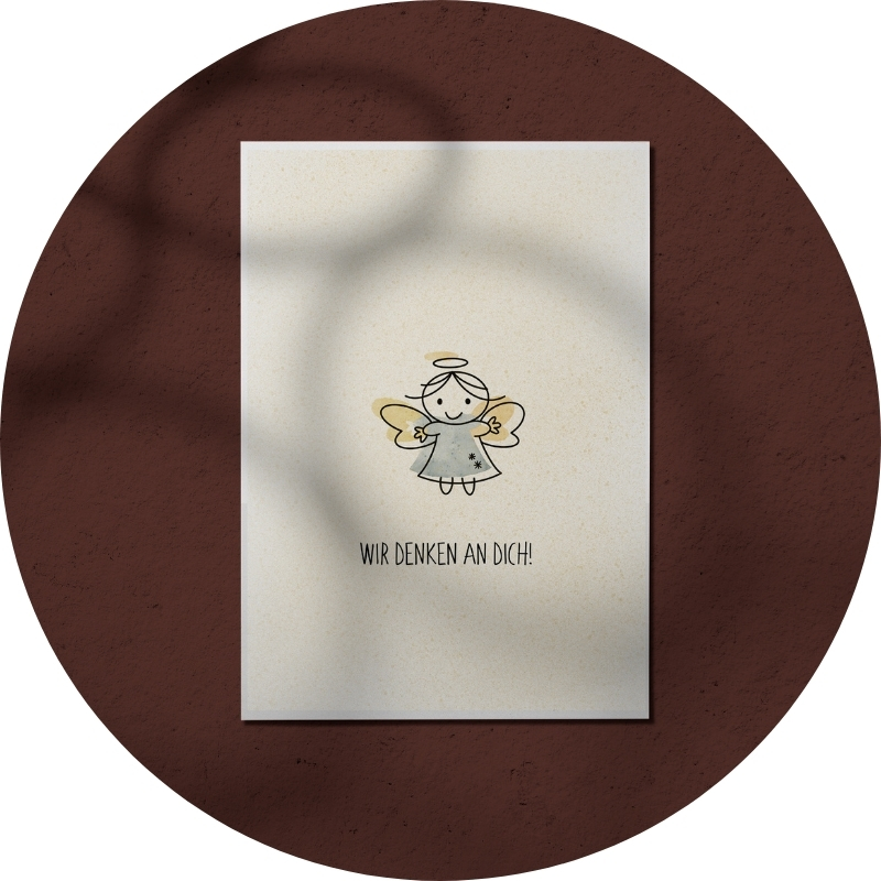 Postkarte - Wir denken an dich!