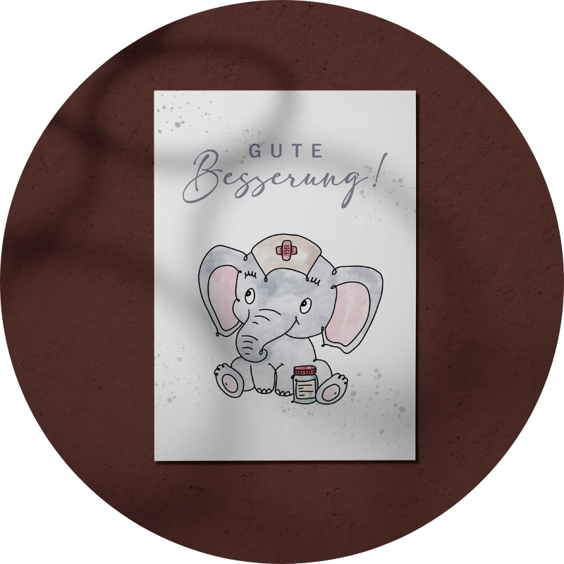 Postkarte - Gute Besserung!