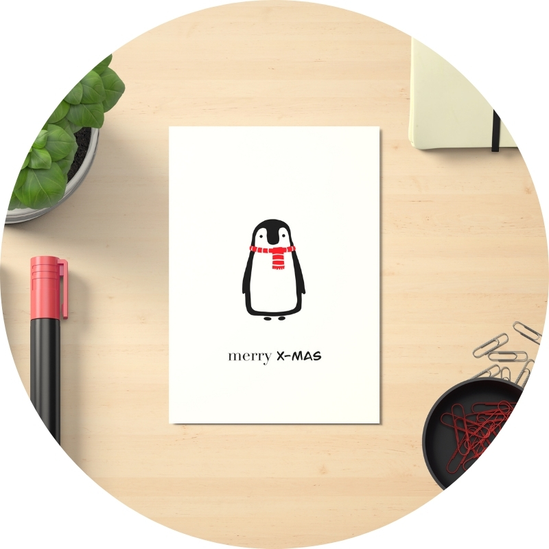 Postkarte - merry X-MAS