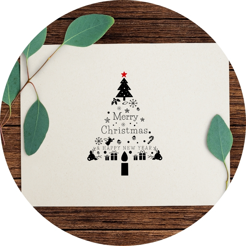 Postkarte - Merry Christmas & happy new year