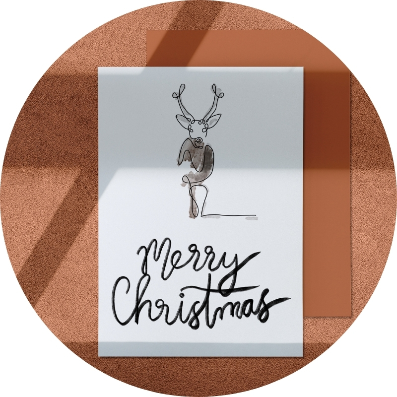 Postkarte - Merry Christmas